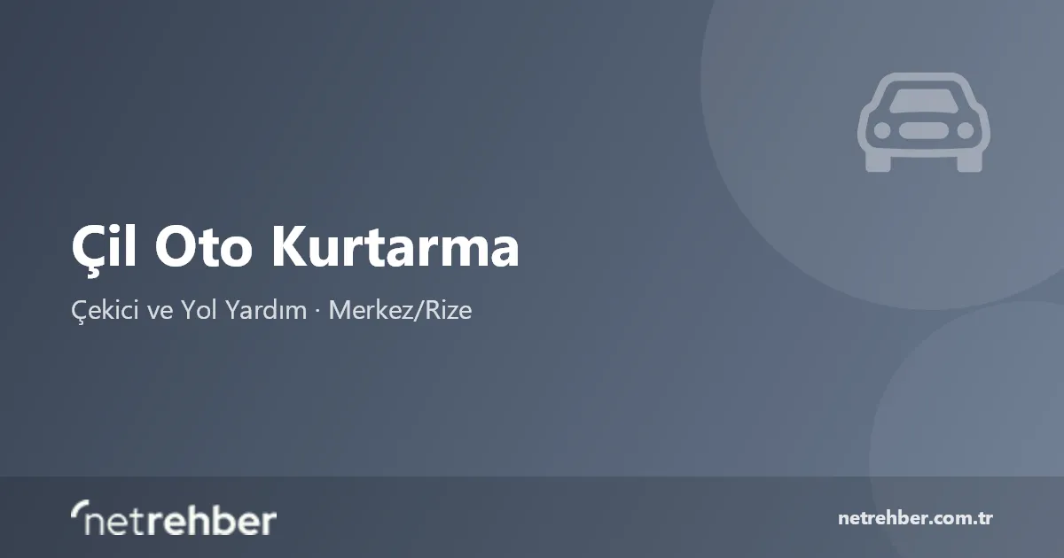 Çil Oto Kurtarma kapak görseli