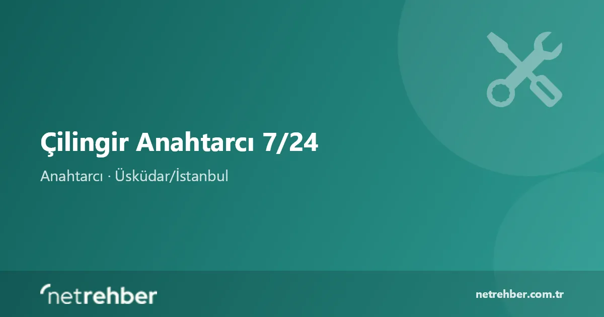 Çilingir Anahtarcı 7/24 kapak görseli