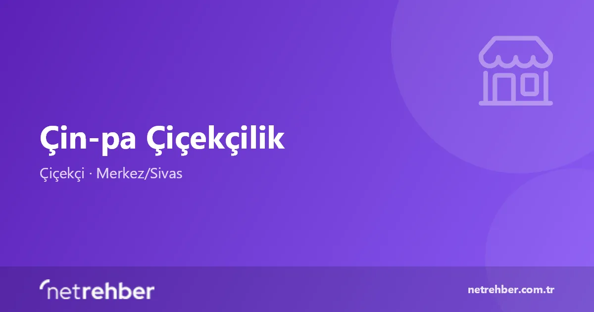 Çin-pa Çiçekçilik kapak görseli