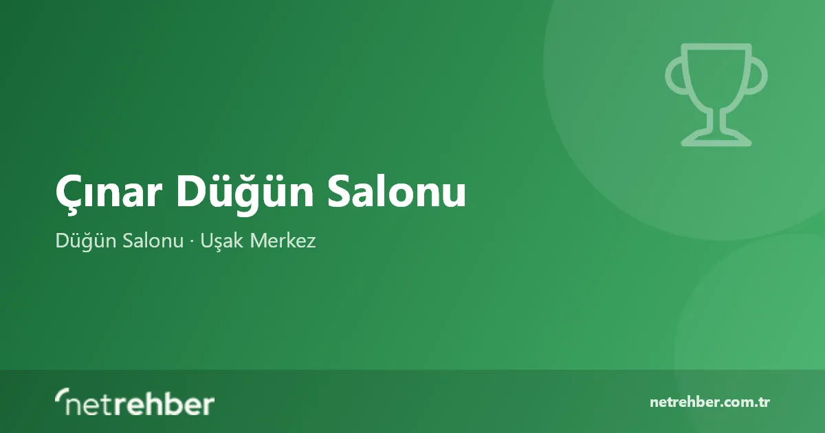 Çınar Düğün Salonu kapak görseli