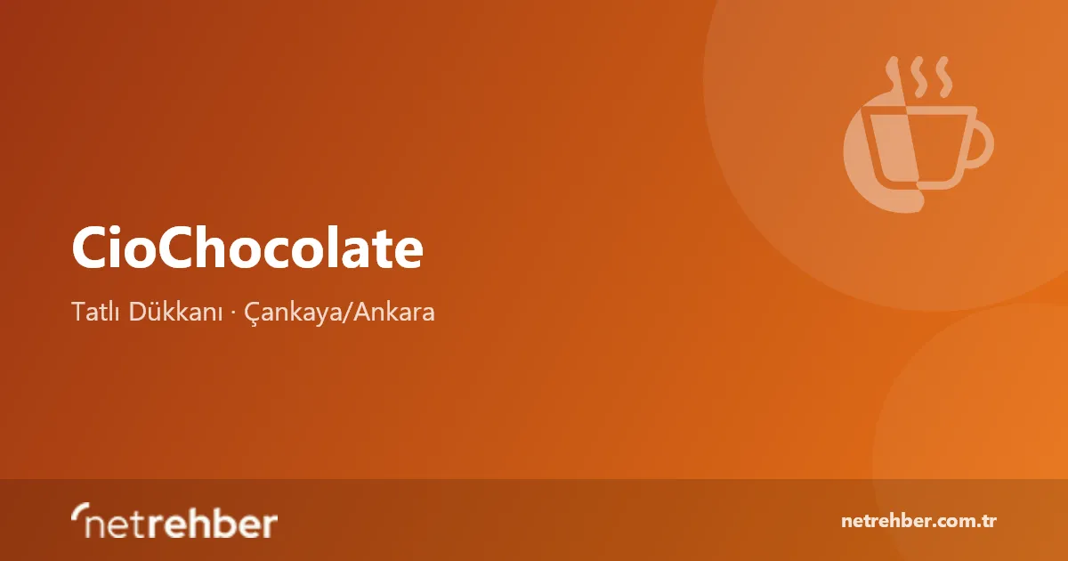 CioChocolate kapak görseli