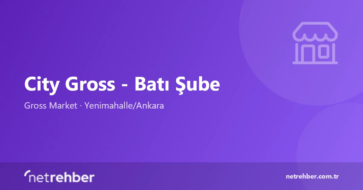 City Gross - Batı Şube kapak görseli