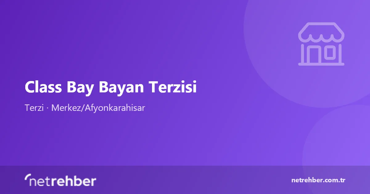 Class Bay Bayan Terzisi kapak görseli