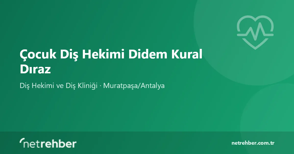 Çocuk Diş Hekimi Didem Kural Dıraz kapak görseli
