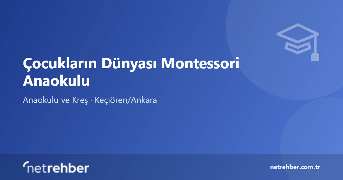 Çocukların Dünyası Montessori Anaokulu kapak görseli