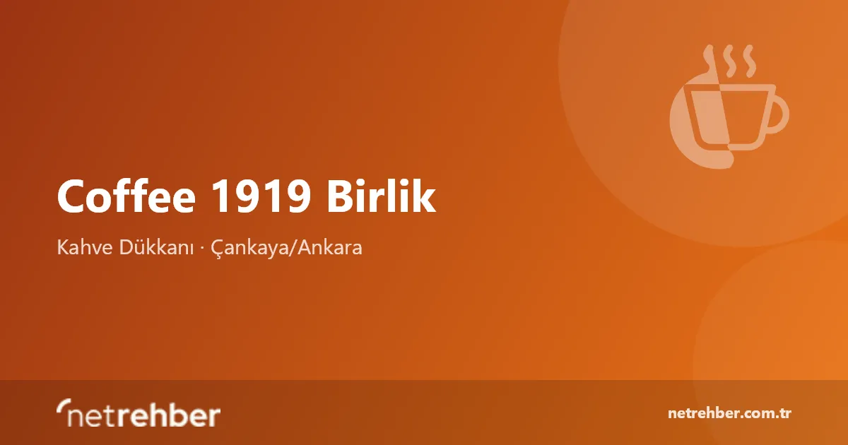 Coffee 1919 Birlik kapak görseli