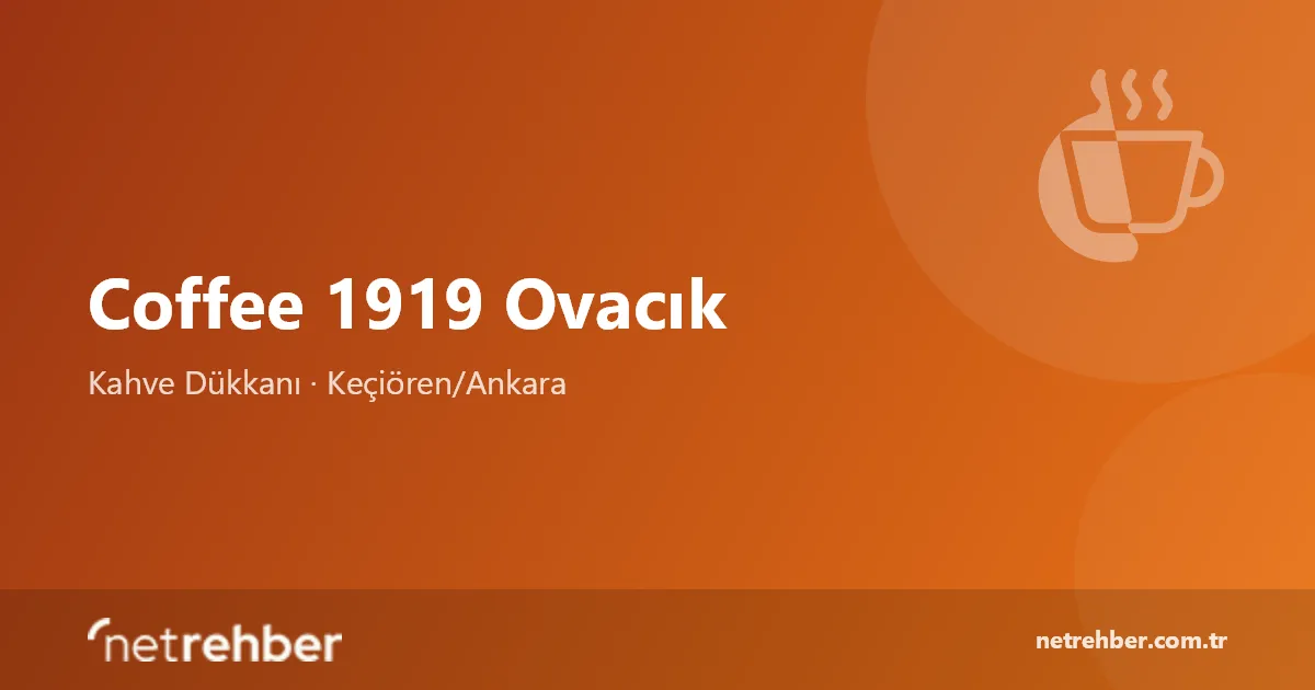 Coffee 1919 Ovacık kapak görseli