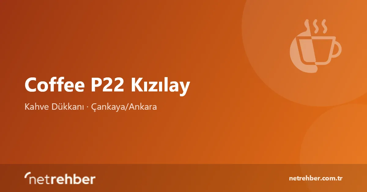 Coffee P22 Kızılay kapak görseli