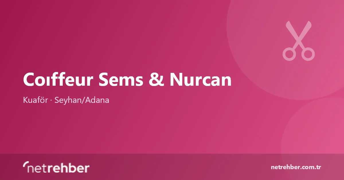 Coıffeur Sems & Nurcan kapak görseli