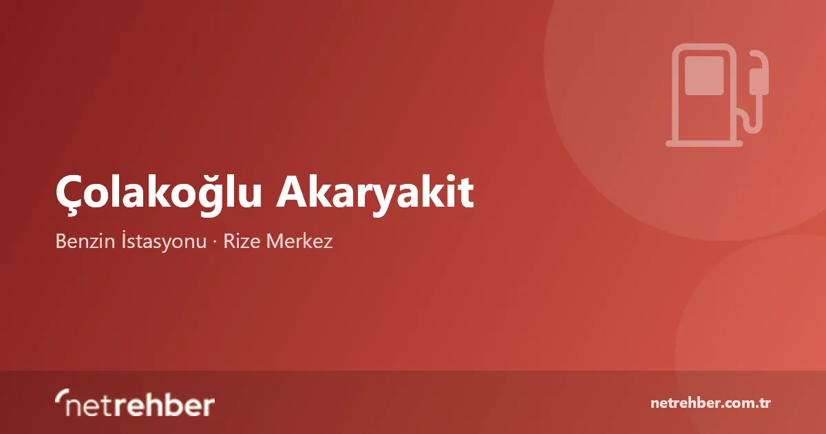 Çolakoğlu Akaryakit kapak görseli