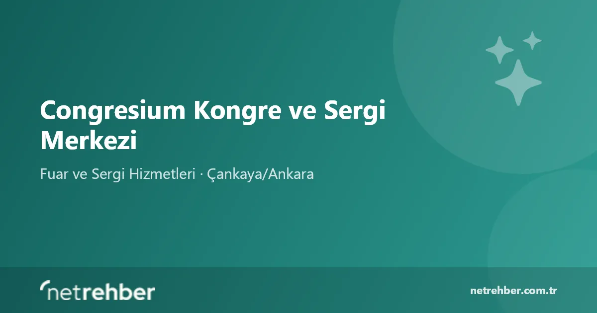 Congresium Kongre ve Sergi Merkezi kapak görseli
