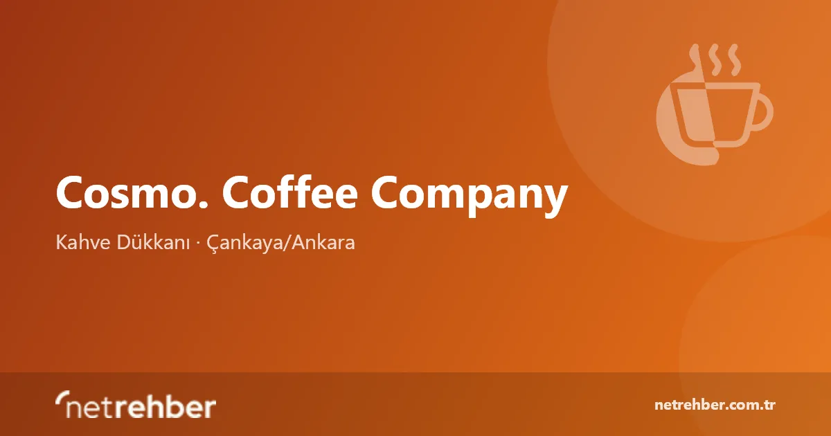 Cosmo. Coffee Company kapak görseli