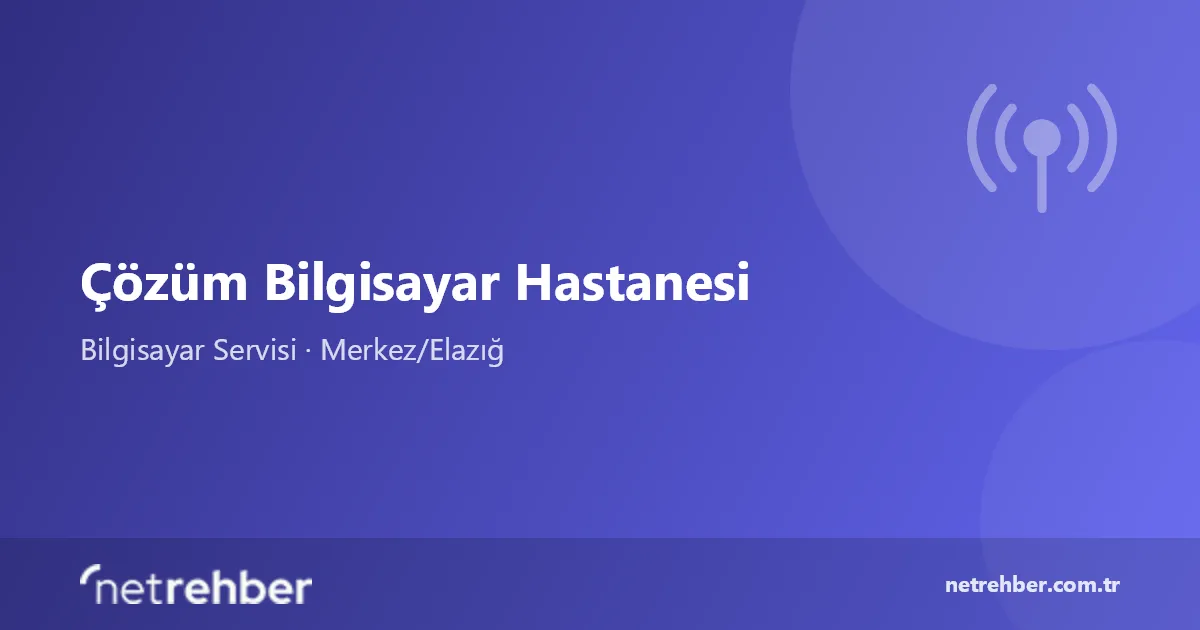 Çözüm Bilgisayar Hastanesi kapak görseli
