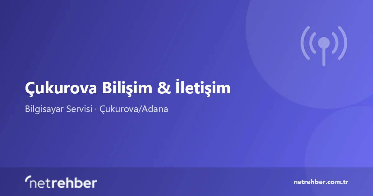 Çukurova Bilişim & İletişim kapak görseli