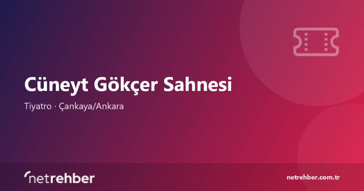 Cüneyt Gökçer Sahnesi kapak görseli