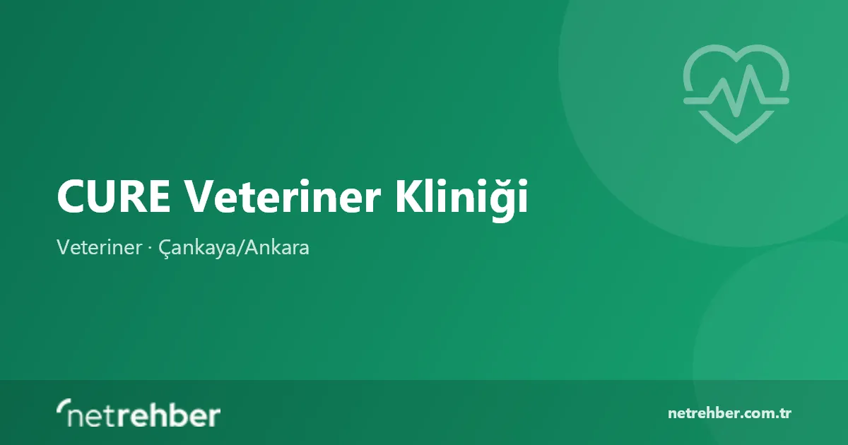 CURE Veteriner Kliniği kapak görseli