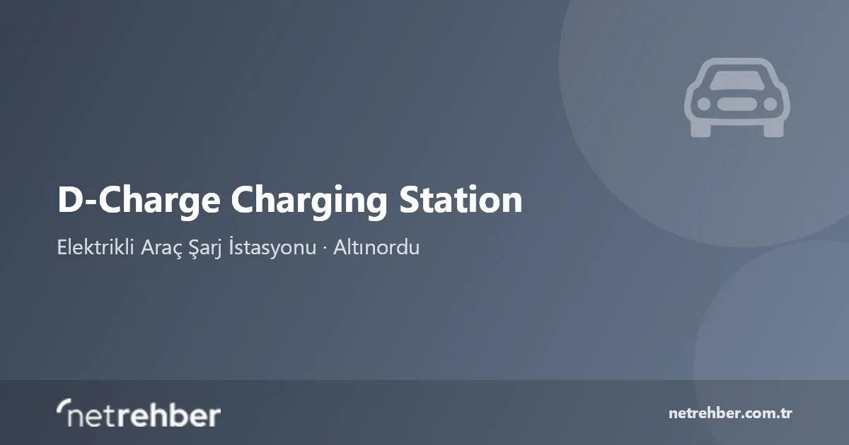 D-Charge Charging Station kapak görseli