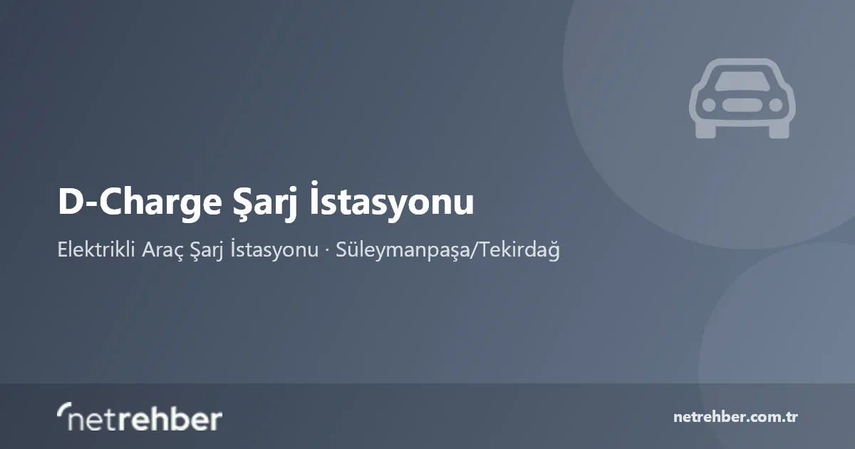 D-Charge Şarj İstasyonu kapak görseli