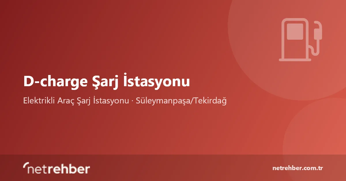 D-charge Şarj İstasyonu kapak görseli