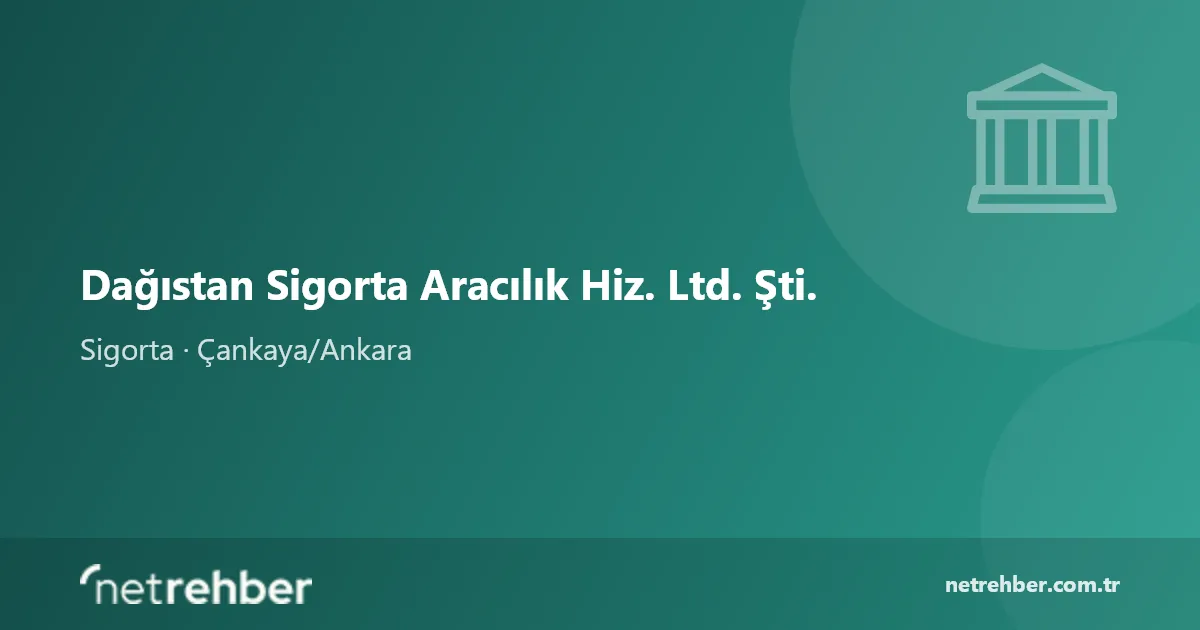 Dağıstan Sigorta Aracılık Hiz. Ltd. Şti. kapak görseli
