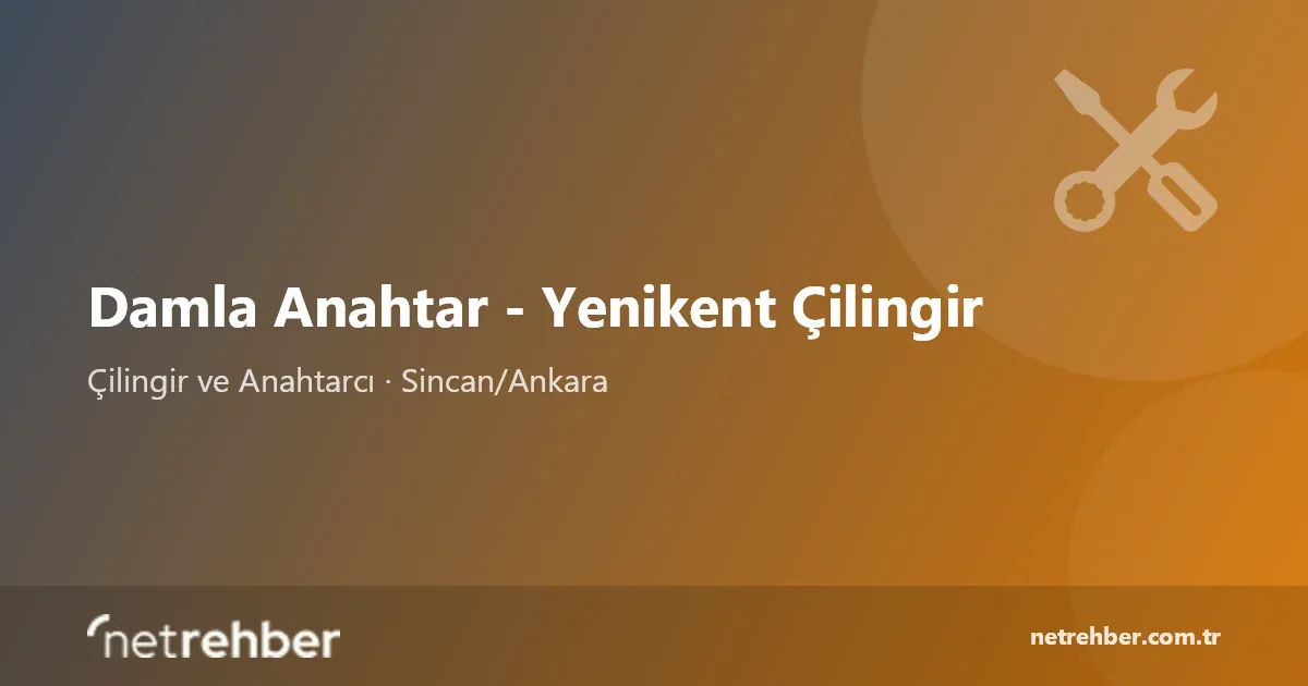Damla Anahtar - Yenikent Çilingir kapak görseli
