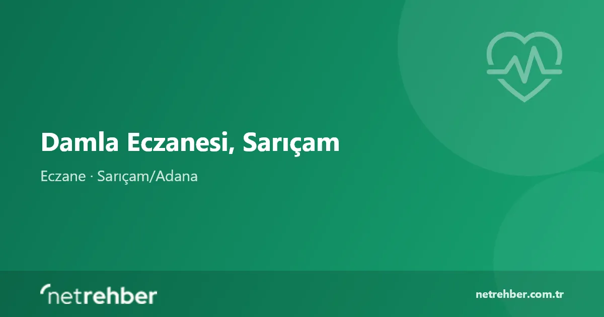 Damla Eczanesi, Sarıçam kapak görseli