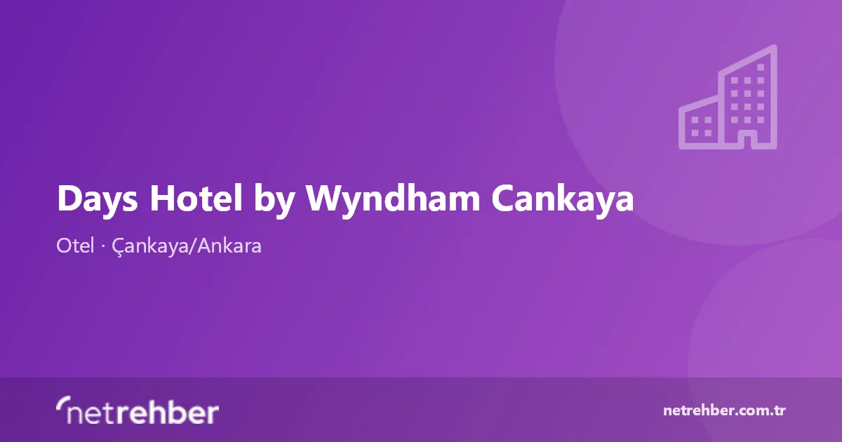 Days Hotel by Wyndham Cankaya kapak görseli