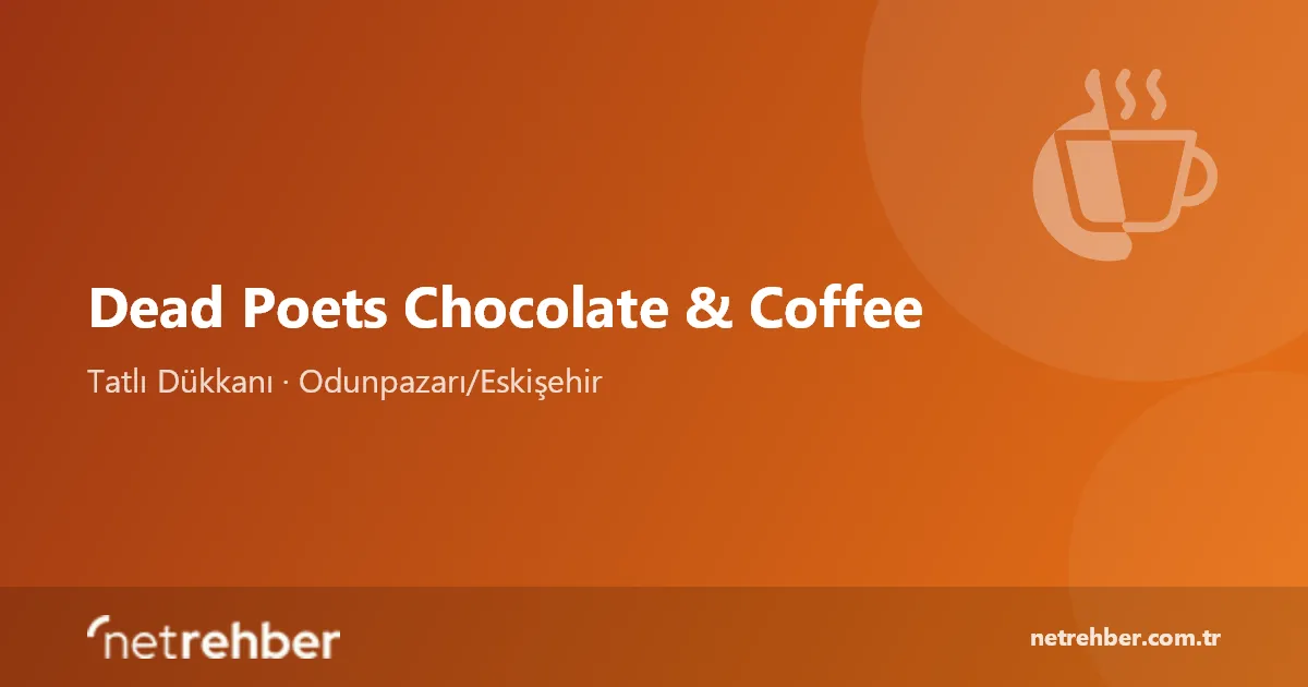 Dead Poets Chocolate & Coffee kapak görseli