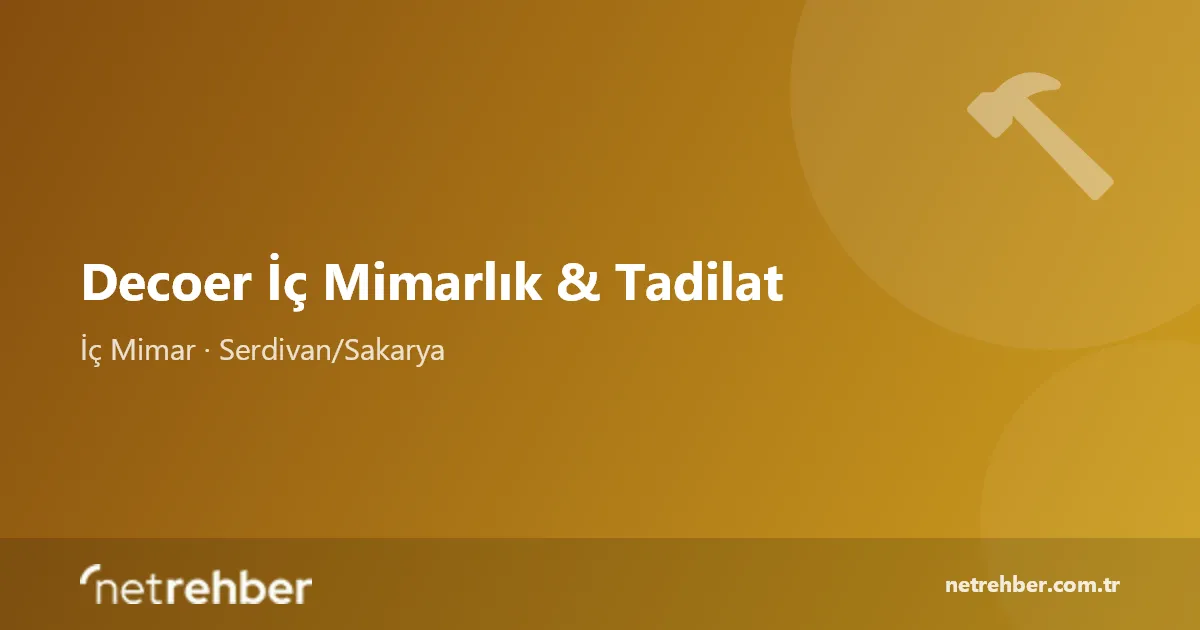Decoer İç Mimarlık & Tadilat kapak görseli