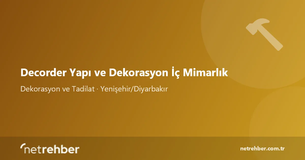 Decorder Yapı ve Dekorasyon İç Mimarlık kapak görseli