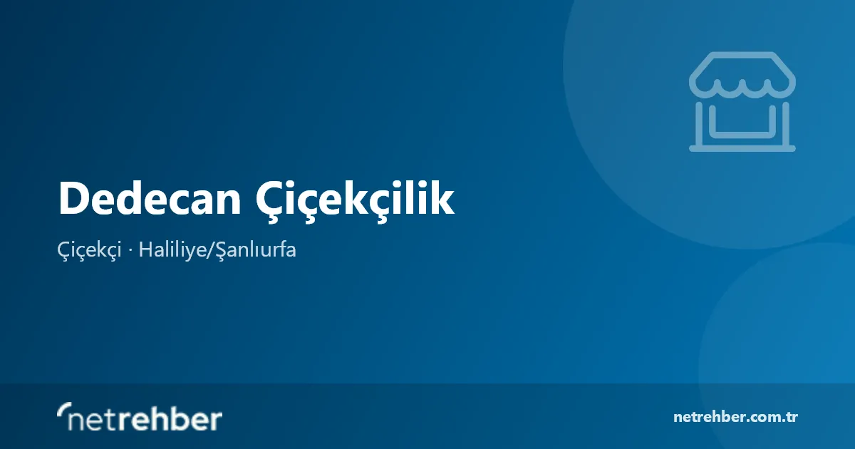 Dedecan Çiçekçilik kapak görseli
