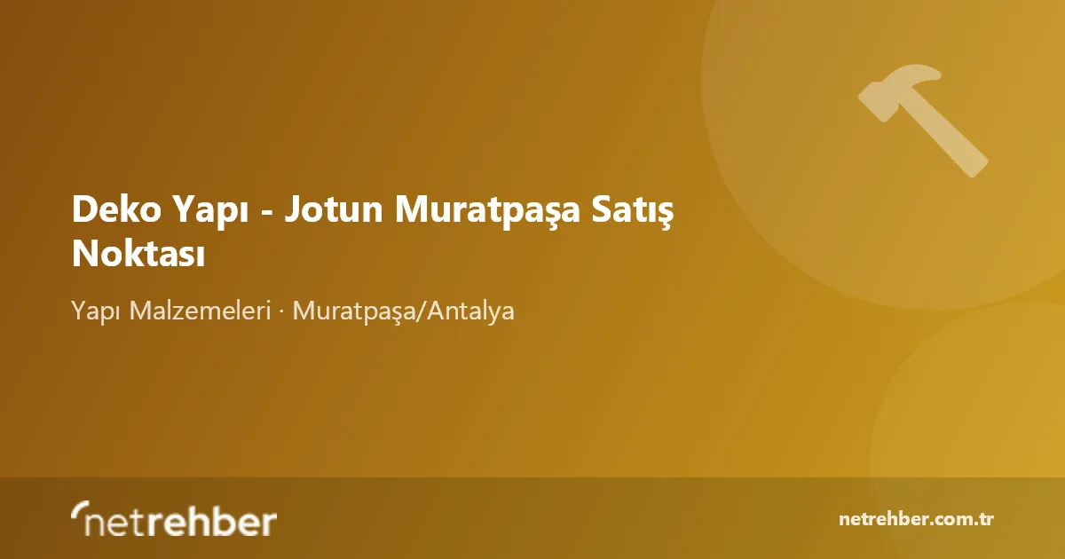Deko Yapı - Jotun Muratpaşa Satış Noktası kapak görseli