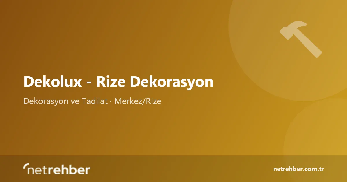 Dekolux - Rize Dekorasyon kapak görseli