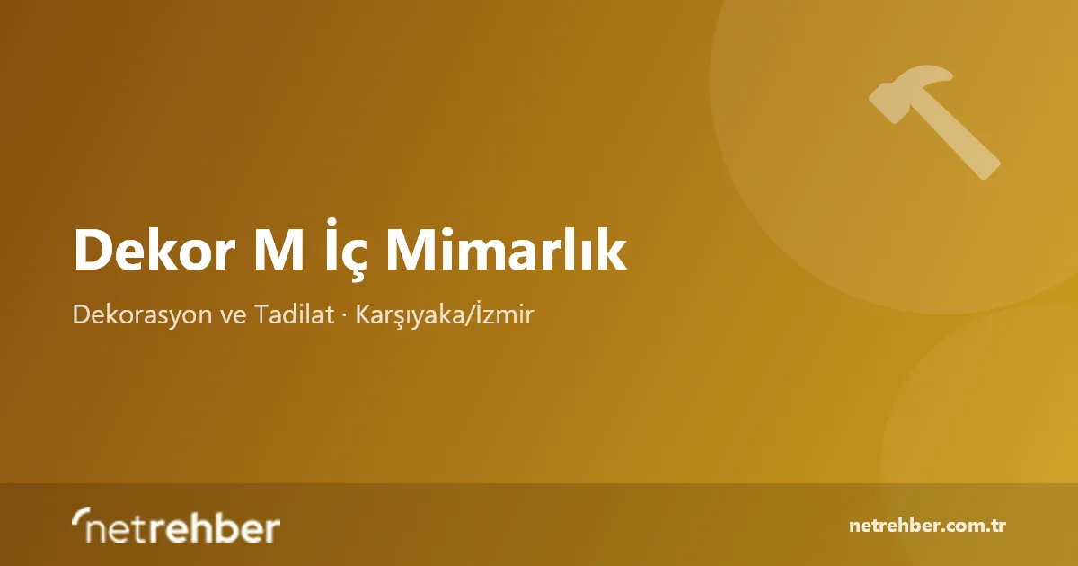 Dekor M İç Mimarlık kapak görseli
