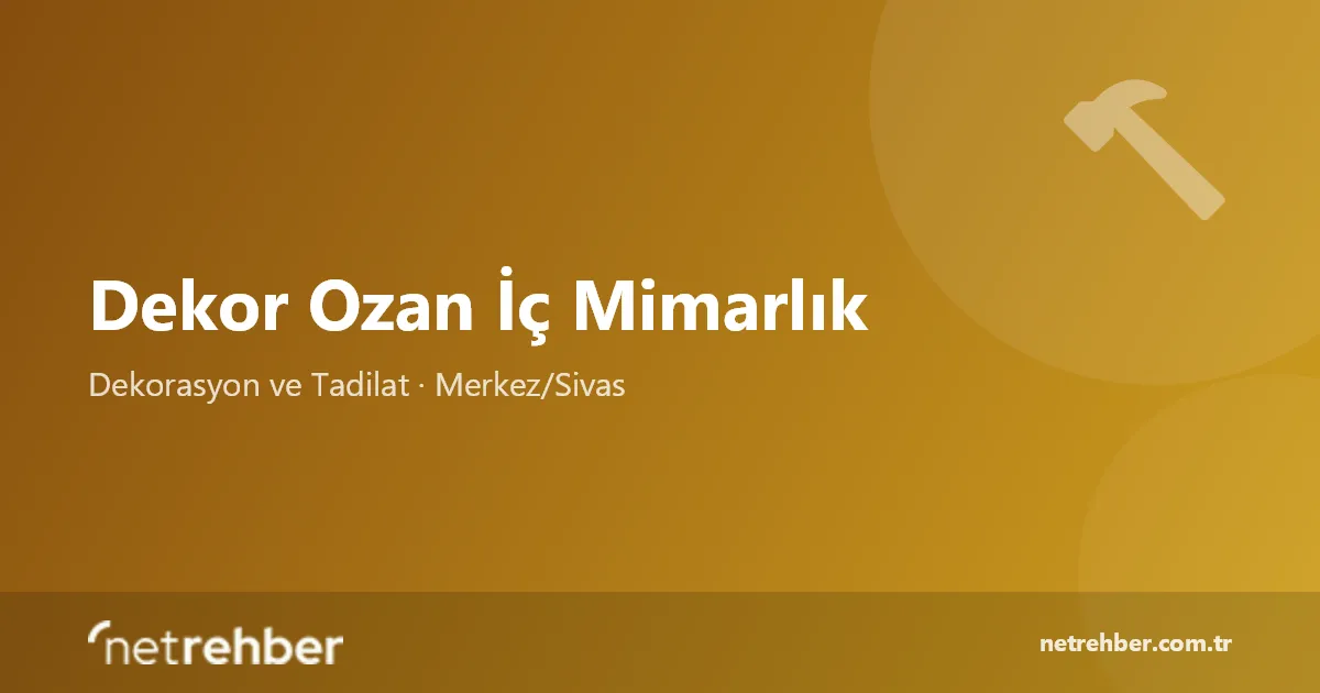 Dekor Ozan İç Mimarlık kapak görseli