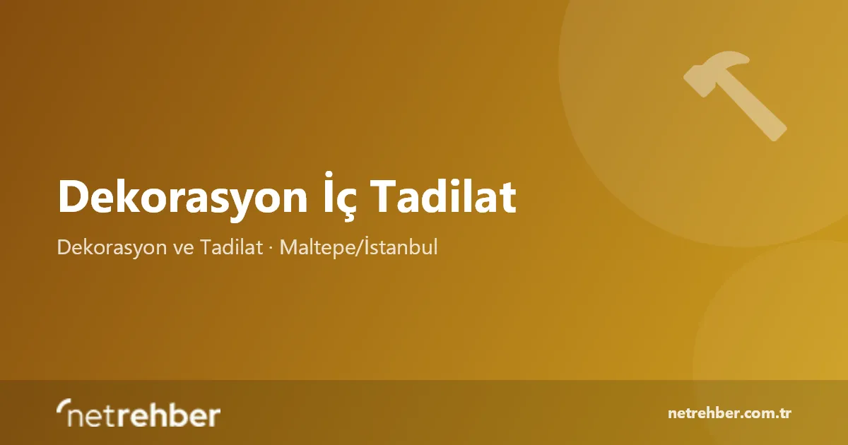 Dekorasyon İç Tadilat kapak görseli