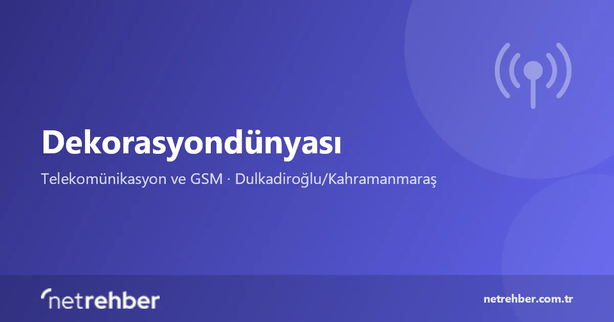 Dekorasyondünyası kapak görseli
