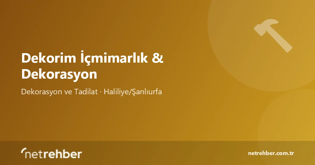Dekorim İçmimarlık & Dekorasyon kapak görseli