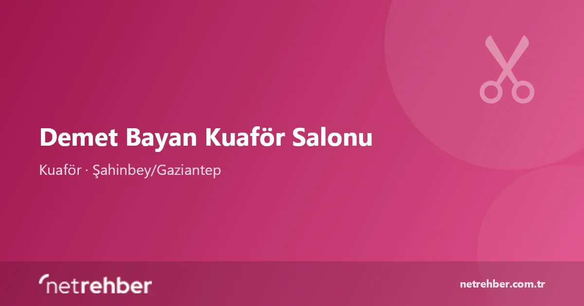 Demet Bayan Kuaför Salonu kapak görseli