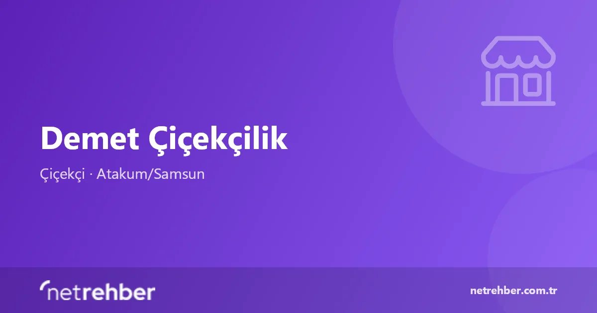 Demet Çiçekçilik kapak görseli