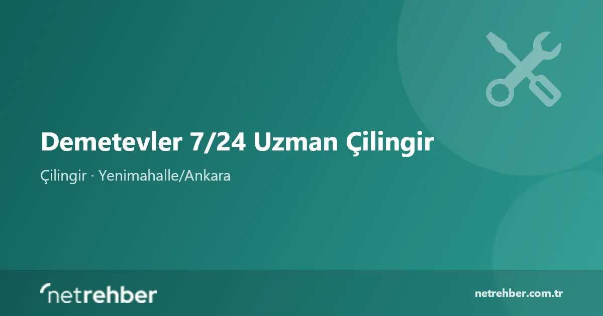 Demetevler 7/24 Uzman Çilingir kapak görseli