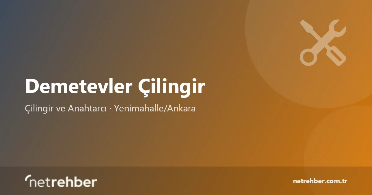 Demetevler Çilingir kapak görseli