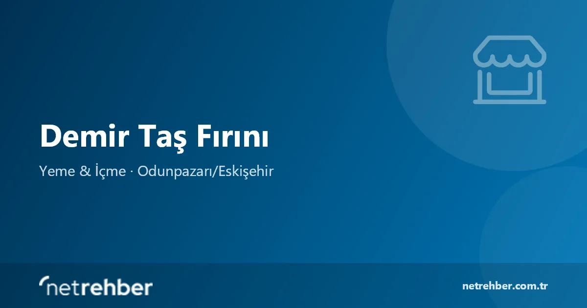 Demir Taş Fırını kapak görseli