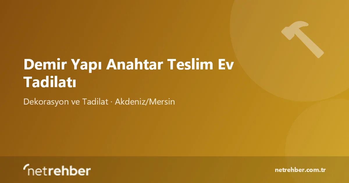 Demir Yapı Anahtar Teslim Ev Tadilatı kapak görseli