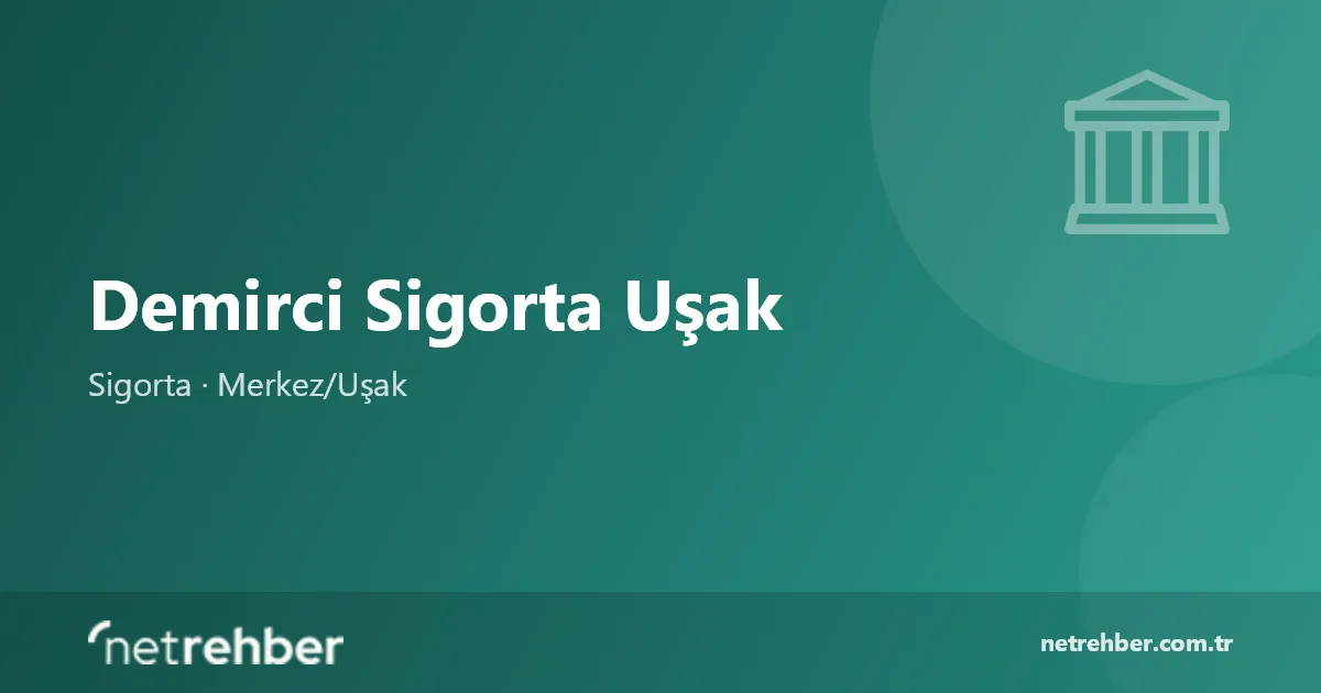 Demirci Sigorta Uşak kapak görseli
