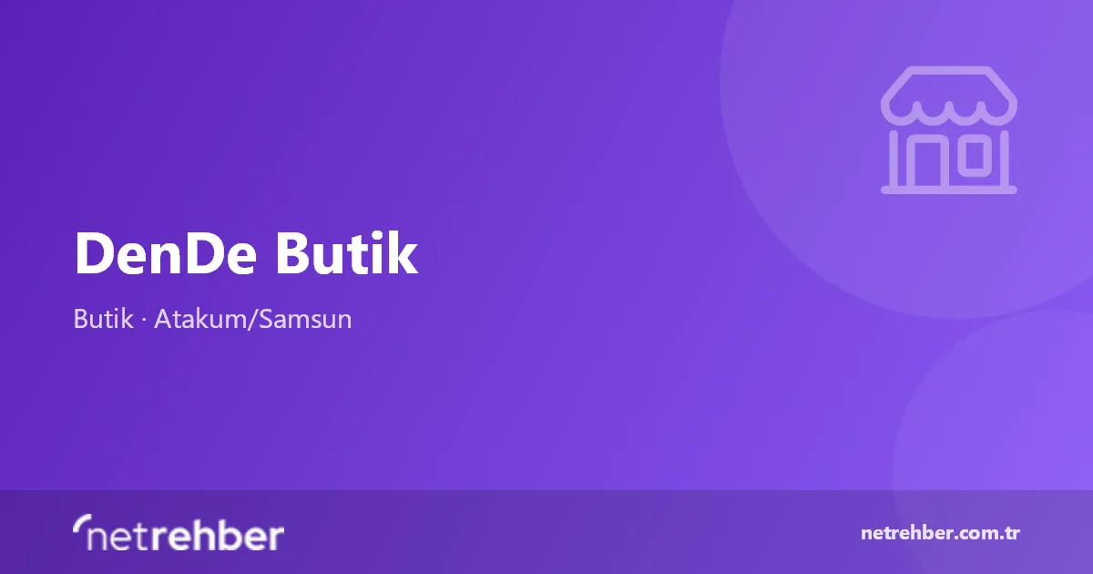 DenDe Butik kapak görseli