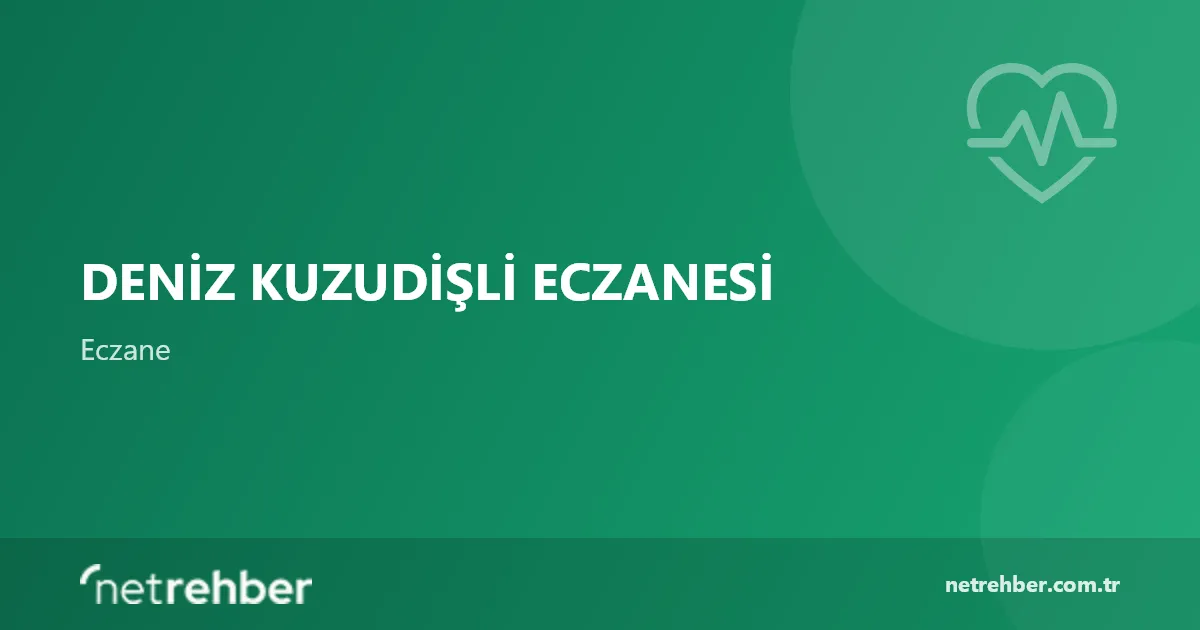 Deniz Kuzudişli Eczanesi kapak görseli