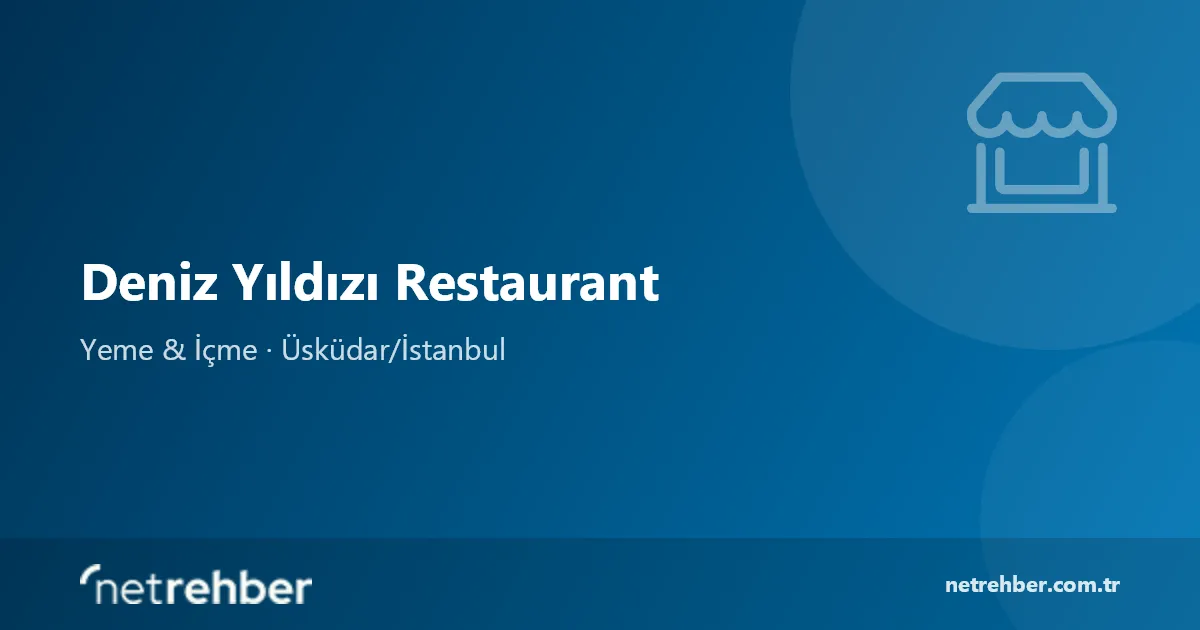Deniz Yıldızı Restaurant kapak görseli