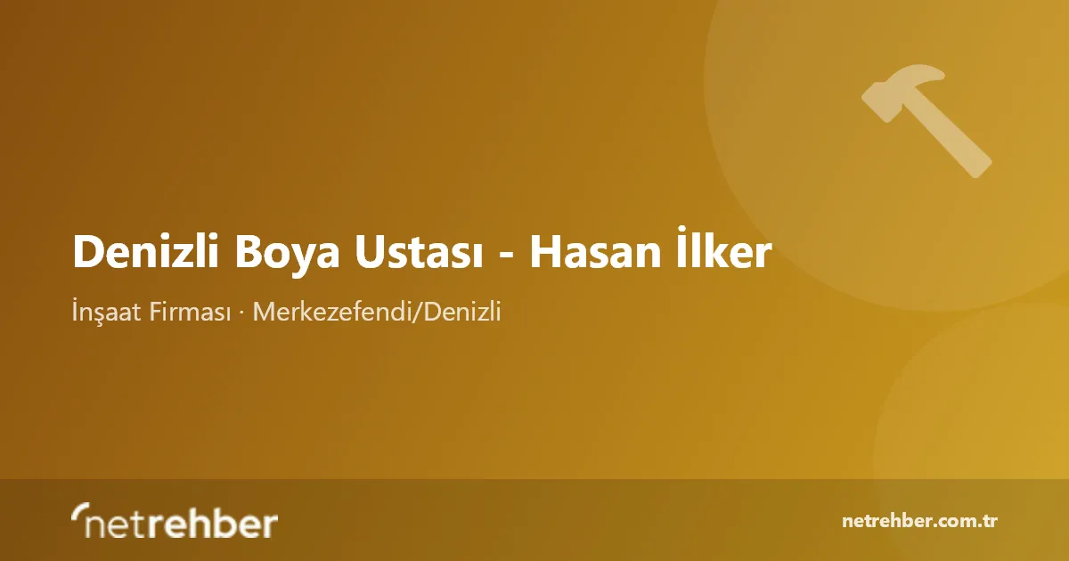 Denizli Boya Ustası - Hasan İlker kapak görseli