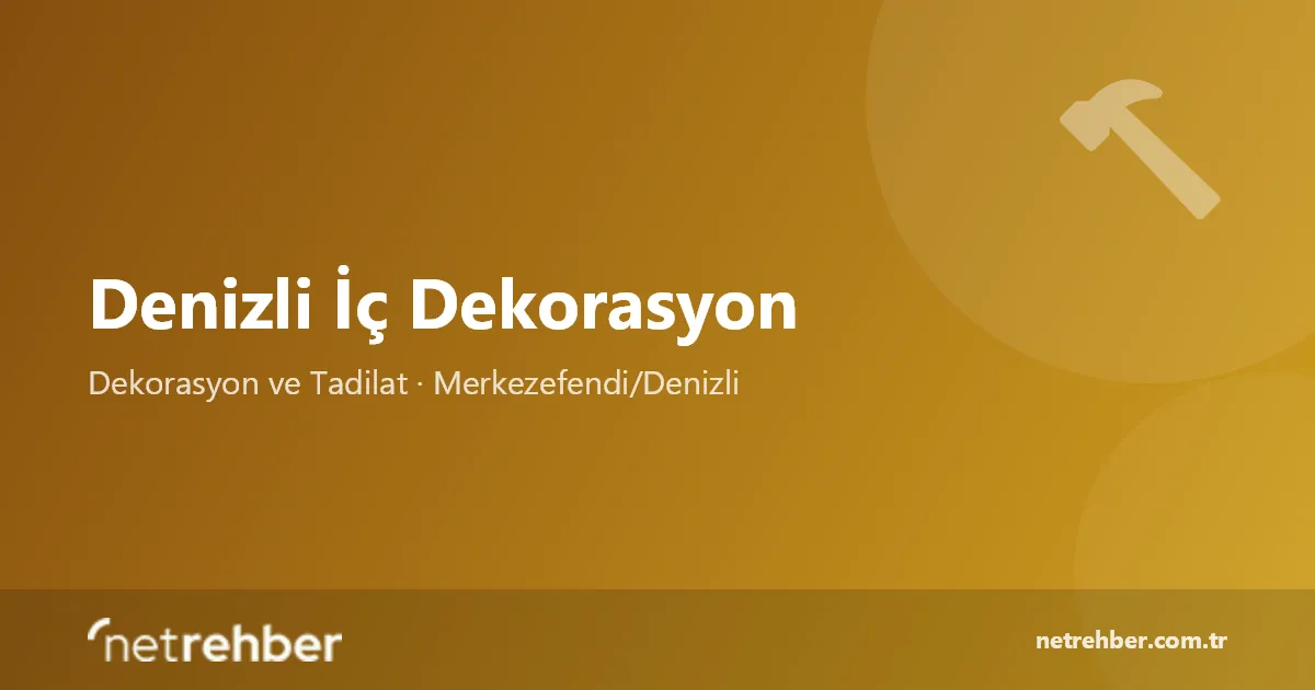 Denizli İç Dekorasyon kapak görseli